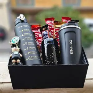 باکس هدیه مردانه رنگ مشکی کد 11229