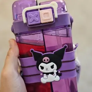 قمقمه دومخزنه کرومی حجم 600 میل درب قفلی