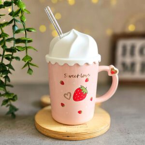 ماگ توت فرنگی بستنی