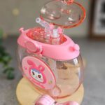 قمقمه کودک نی دار آب پاش دار صورتی