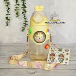 قمقمه کودک خرگوشی نی دار زرد