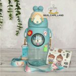 قمقمه کودک خرگوشی نی دار آبی