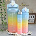 قمقمه سه قلو آبی روشن